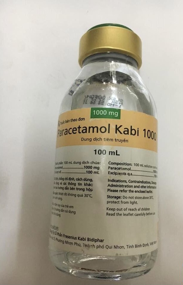Dung Dịch Tiêm Truyền Paracetamol Kabi 1000Mg