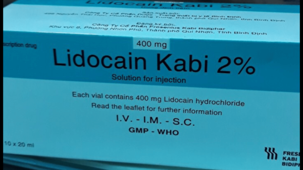 LIDOCAIN 400 mg 2% Hộp 10 ống x 20 ml