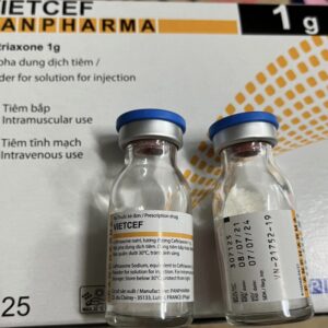 Vietcef 1g (Ceftriaxone 1g Pháp) H/1 lọ