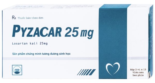 Pyzacar 25mg H/30 viên (Trị Tăng Huyết Áp)