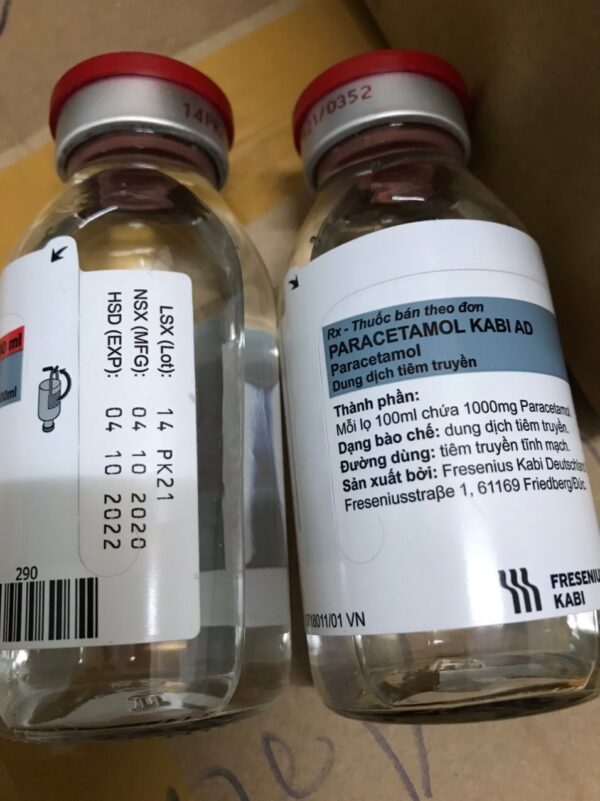 DUNG DỊCH TIÊM TRUYỀN PARACETAMOL KABI AD Đức 1000MG H/1 lọ