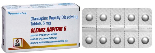 Oleanz Rapitab 5mg H/50 viên ẤN Độ (trị tâm thần phân liệt)