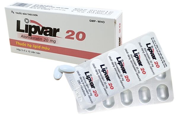 Lipvar 20mg H/30 viên (rối loạn lipid máu)