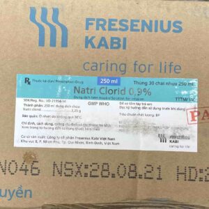 NACL 0.9% 250 ML NATRI CLORID 0,9% Kabi thùng 30 chai (dung dịch tiêm truyền)