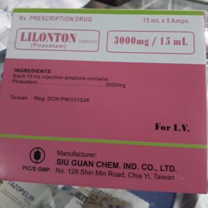 Lilonton 3g/15ml ( Piracetam ) Hộp 5 ống 15ml Điều trị chứng sa sút trí tuệ.
