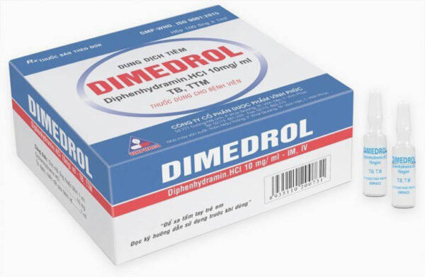 Dimedrol H/100 ống 10 mg/ ml ( Diphenhydramine 10 mg/1 ml Vĩnh Phúc)