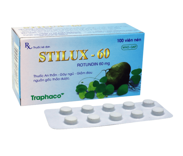 STILUX–60 H/100 viên (Rotundin 60 mgTHUỐC AN THẦN - GÂY NGỦ - GIẢM ĐAU NGUỒN GỐC THẢO DƯỢC