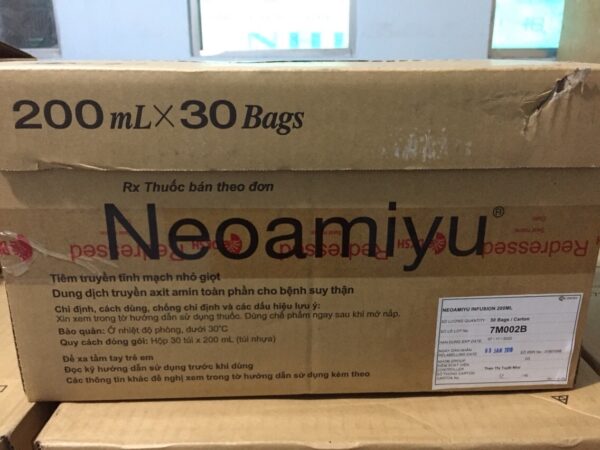 Neoamiyu 200 mg H/30 túi đạm truyền