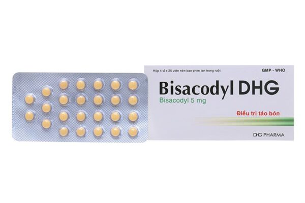 Bisacodyl DHG 5mg H/100 viên ( thuốc nhuận tràng)
