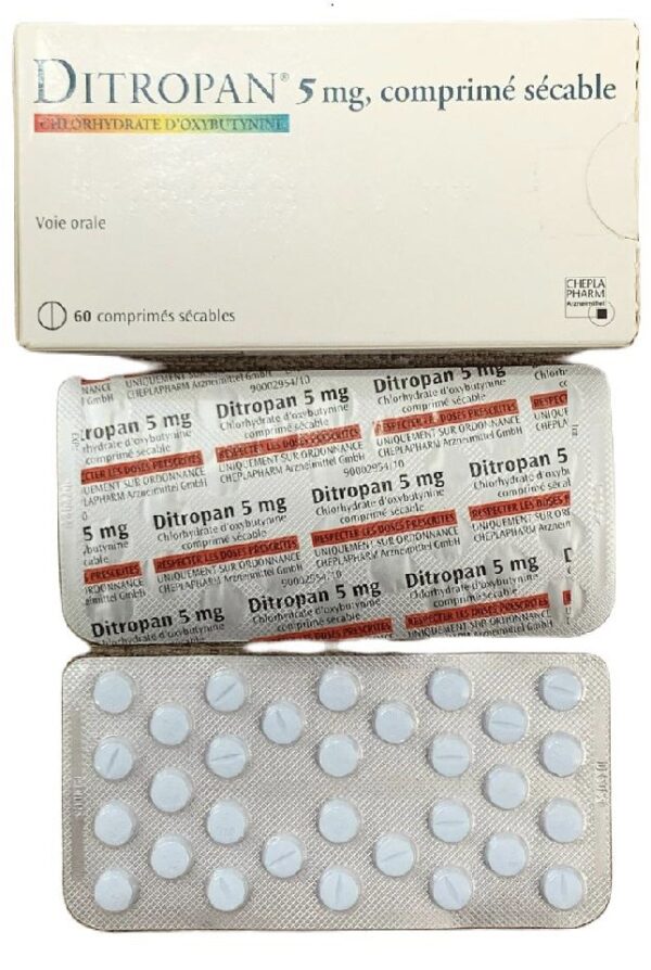 Ditropan 5mg H/60 viên ( trị Tiểu gấp ở phụ nữ, tiểu són)