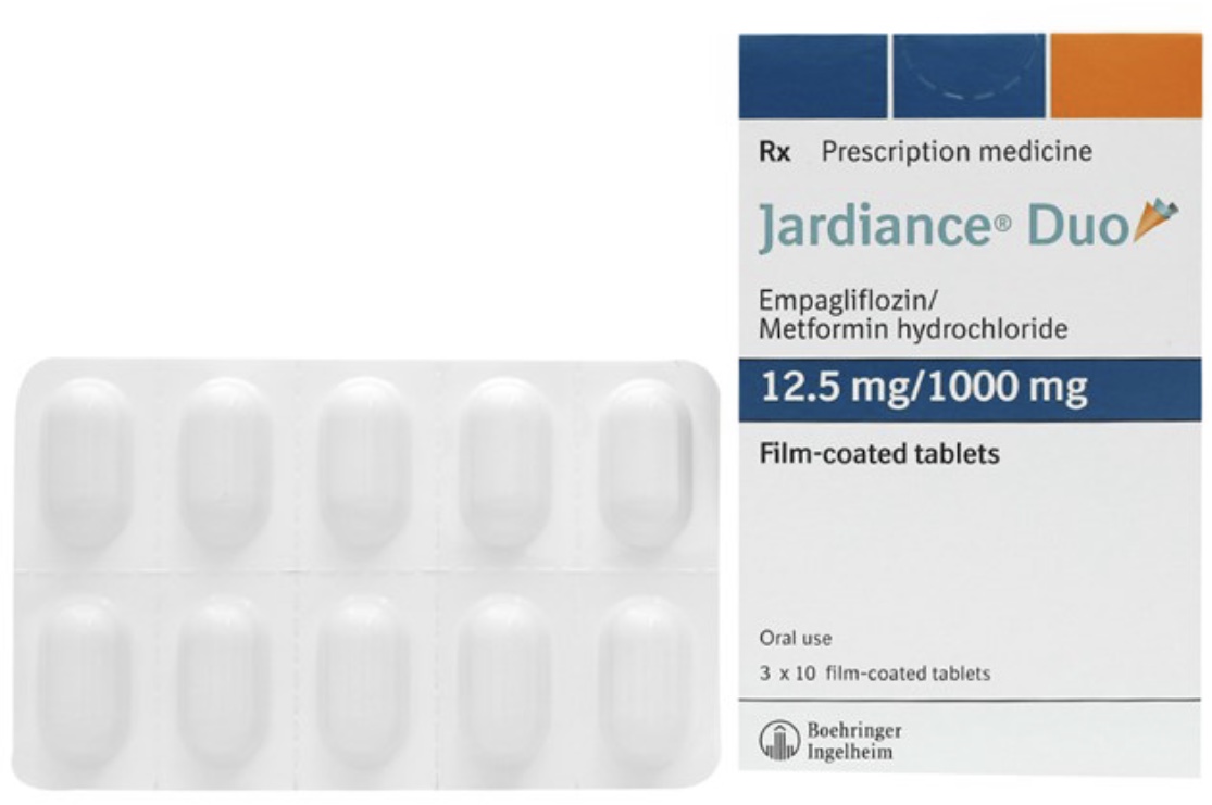 Jardiance Duo 12.5mg/1000mg H/30 viên ( thuốc trị tiểu đường)