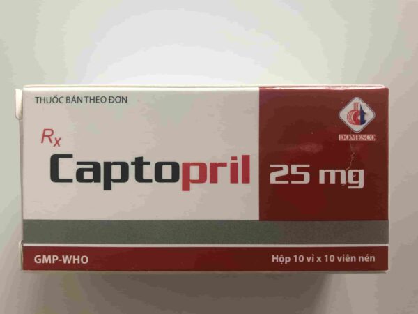 Captopril 25mg Domesco H/100 viên