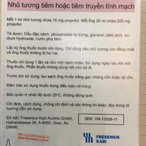 Propofol 1% Kabi - 20ml H/5 o