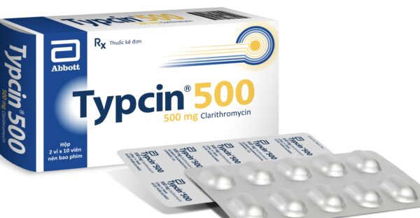 Typcin 500mg H/20 viên (Clarithromycin 500 mg)