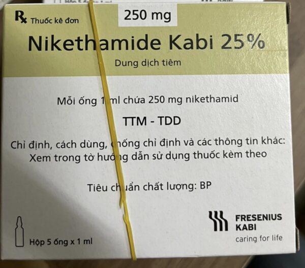 Nikethamide Kabi 25% H/5 ống 1ml ( thuốc chống sốc)