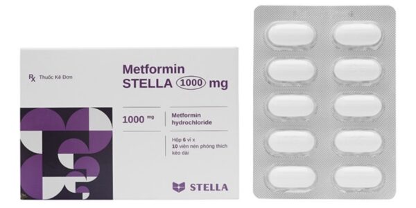 Metformin stella 1000mg hộp 60 viên