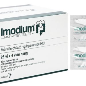 Imodium 2mg H/100 viên (trị tiêu chảy cấp tính ở trẻ và người lớn)