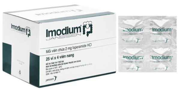 Imodium 2mg H/100 viên (trị tiêu chảy cấp tính ở trẻ và người lớn)