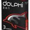 Bao cao su Dolphi 3 in 1 vân gai H/3 cái