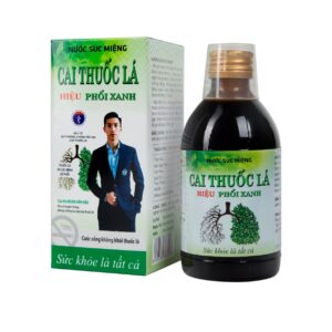 Nước xúc miệng cai thuốc lá hiệu phổi xanh