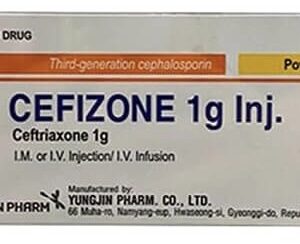 Cefizone 1g Inj H/10 lọ ( Ceftriaxone 1g điều trị nhiễm khuẩn mức độ nặng.