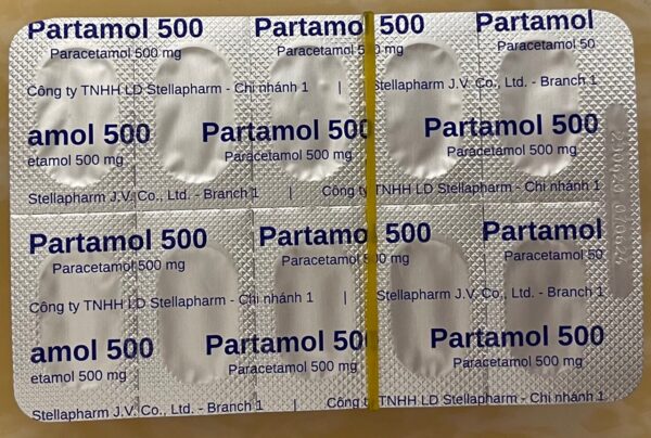 Partamol 500mg H/100 viên (Paracetamol)
