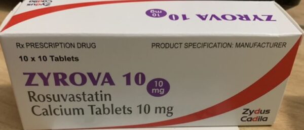 ZYROVA 10mg H/100 viên (trị rối loạn lipid máu)