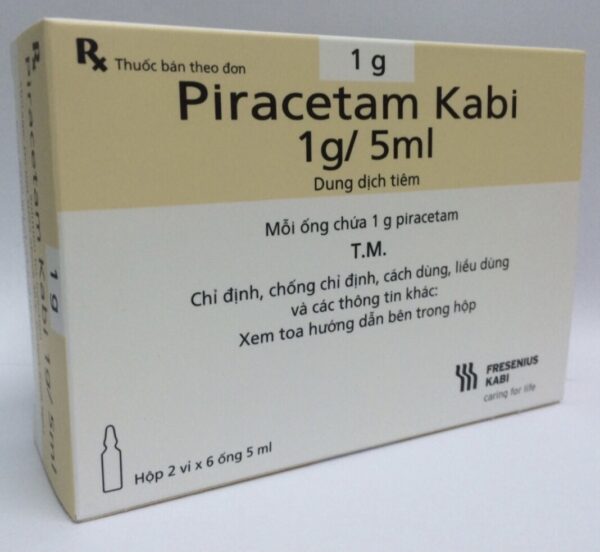 Piracetam Kabi 1g/5 ml H/12  lọ 5ml