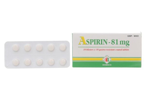 Thuốc Aspirin 81mg H/100 viên - Phòng ngừa thứ phát sau nhồi máu cơ tim