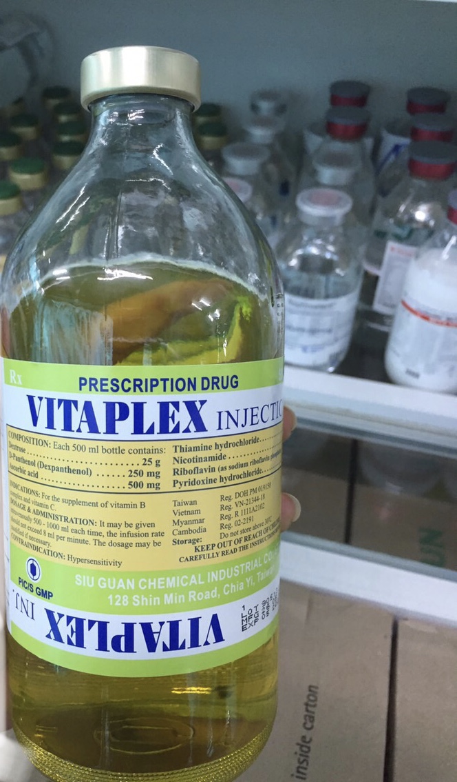 Vitaplex Injection 500ml Vitamin thùng 12 chai