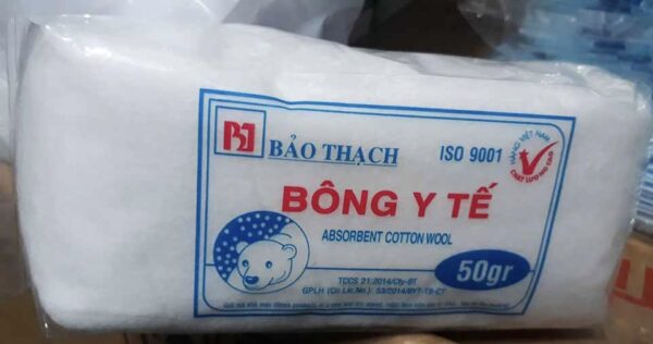 Bông gòn 50g (Bông Y Tế 50g Bảo thạch) Bịch/10 gói