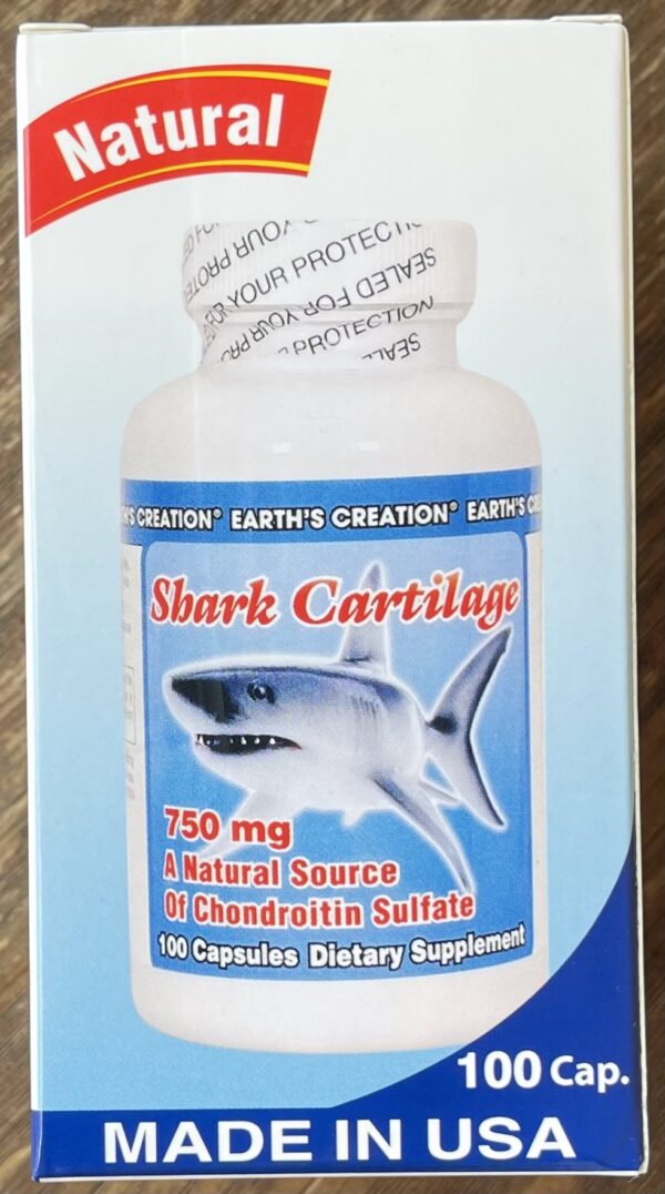 SỤN VI CÁ MẬP EARTHS CREATION SHARK CARTILAGE 750MG C/ 100 VIÊN