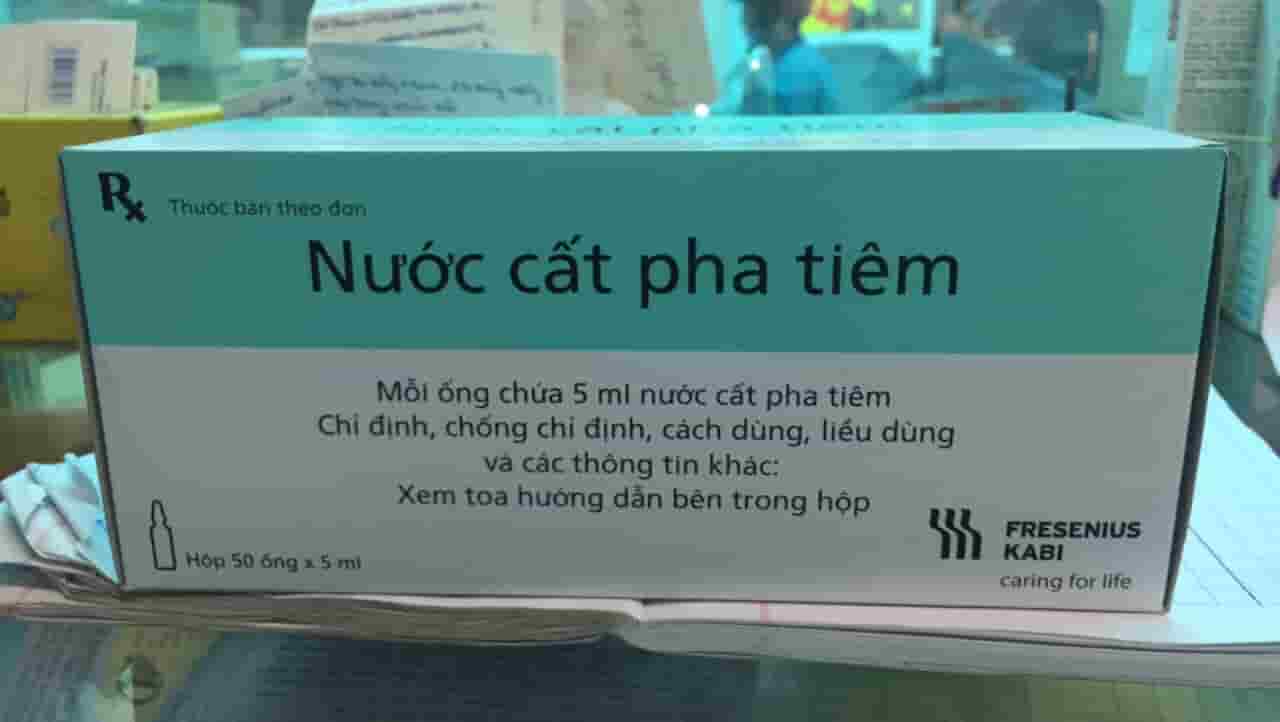 Nước cất pha tiêm hộp 50 ống 5 ml