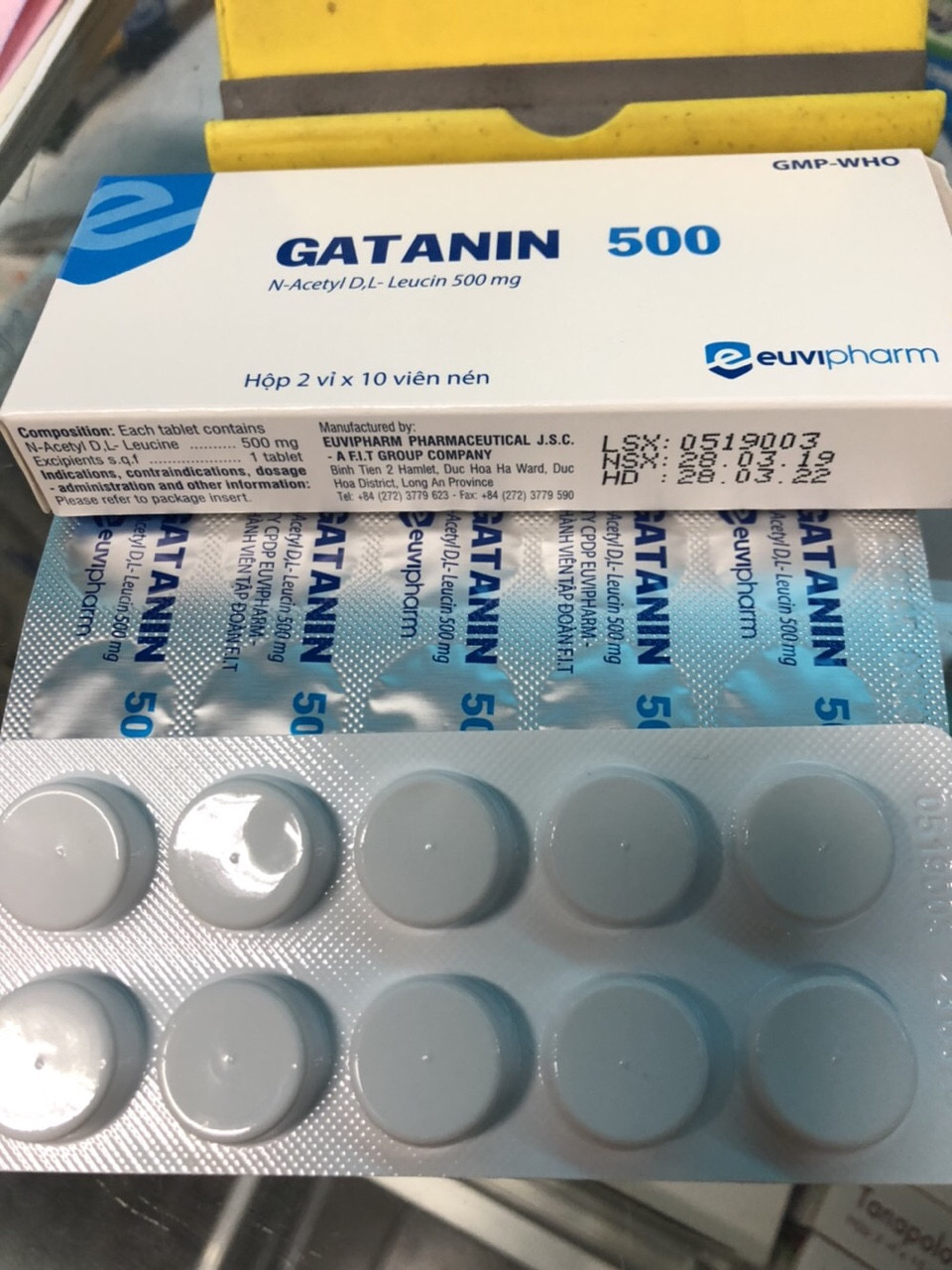 Gatanin 500mg H/20 viên nén