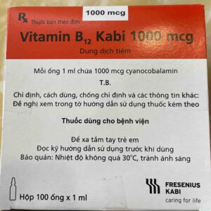Vitamin B12 Kabi 1000mcg H/100 Ống 1ml Inj
