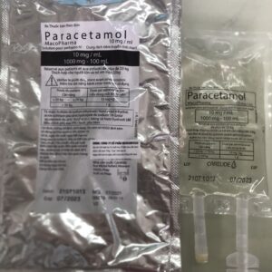 DUNG DỊCH TIÊM TRUYỀN PARACETAMOL PHÁP 1000MG THÙNG/20 TÚI