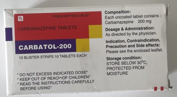 CARBATOL-200 H/100 VIÊN (TRỊ ĐỘNG KINH)