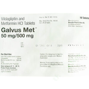 GALVUS MET 50MG/500MG H/60 v