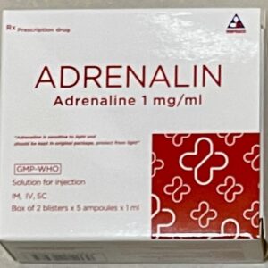 ADRENALIN 1 MG/1 ml Tiêm cầm máu H/10 ống
