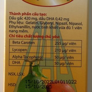 Dầu gấc Vinaga DHA lớn H/100 viên