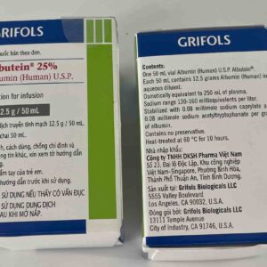 ALBUTEIN 25% 100 ML 12.5G/ 100ML GRIFOLS HUMAN ALBUMIN MỸ CHỐNG SỐC