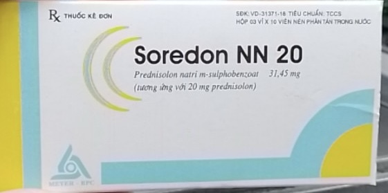 Soredon NN 20 mg H/30 viên (hỗ trợ chống viêm và ức chế miễn dịch )