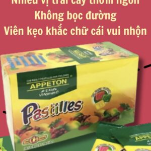 Viên nhai 30 mg vitamin C từ nước ép trái cây, khắc chử cái vui nhộn H/20 gói