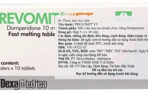 Prevomit FT 10mg (Domperidon 10) H/50 viên ( chống nôn)