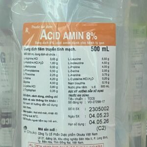 Aminoleban 8% 500 ml dịch truyền OTSUKA dùng cho bệnh nhân suy gan thùng 20 chai