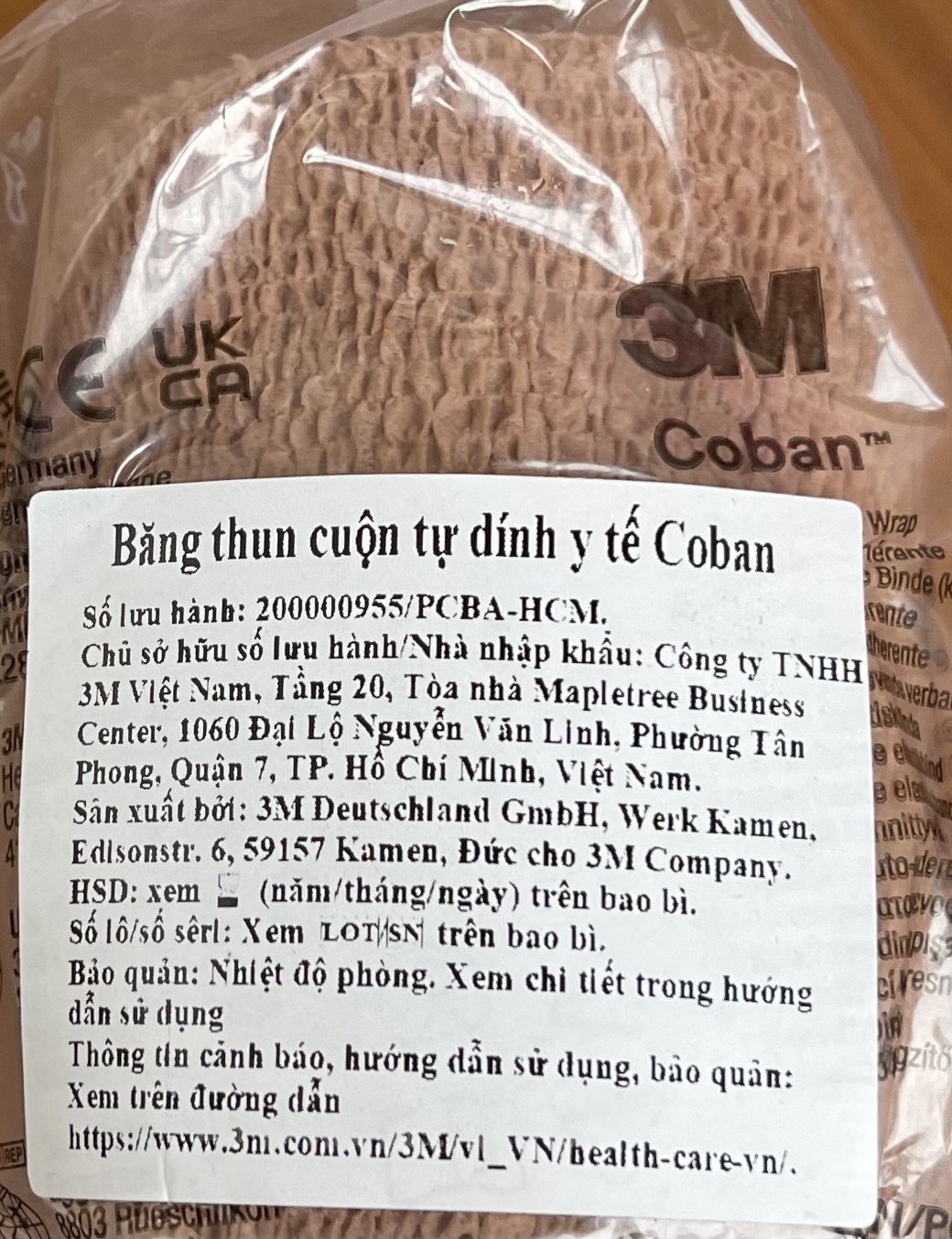 BĂNG THUN TỰ DÍNH 3M 4.5CM X 4.5M H/1 CUỘN