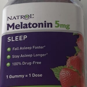 Kẹo ngủ ngon Natrol Melatonin 5mg H/180 viên vị dâu