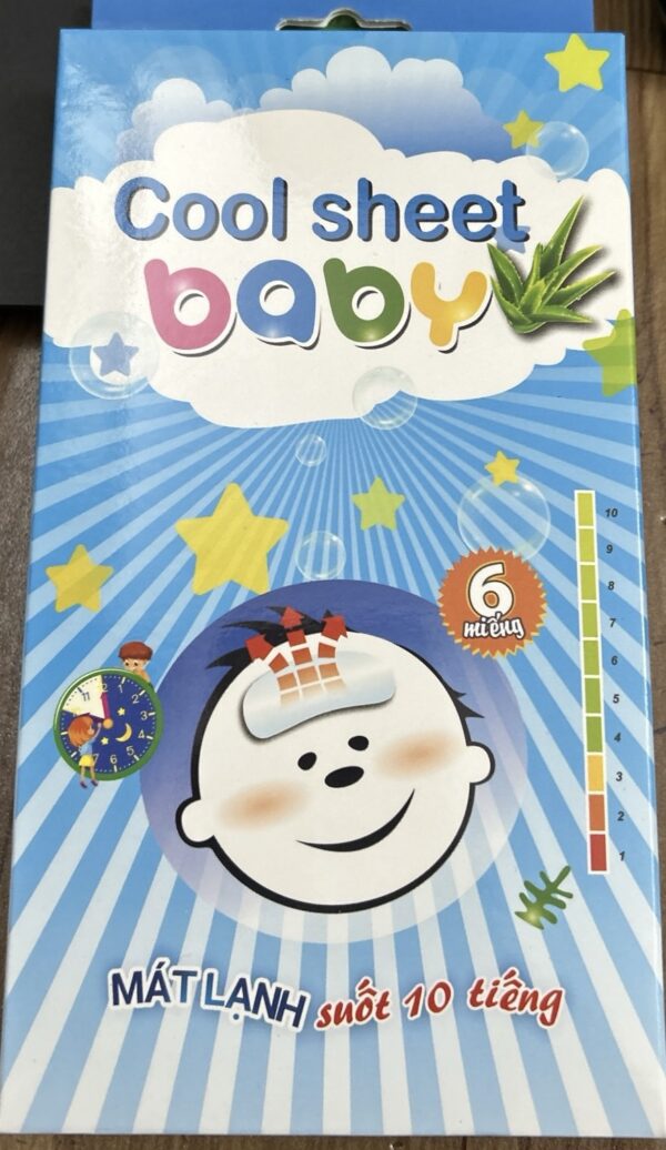 Cool Sheet Baby H/6 miếng (Miếng dán hạ sốt 10 tiếng cho bé)