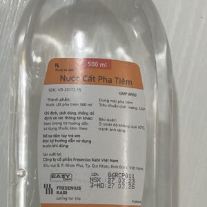 Nước cất pha tiêm 500 ml Kabi Thùng/20 chai