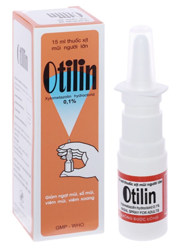 Thuốc xịt mũi Otilin 0.1% H/10 lọ 15ml (giảm nghẹt mũi)